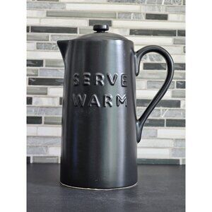 Indigo Chapters "Serve Warm" Ceramic Coffee Tea Pot